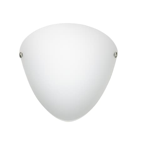 Besa Lighting Kailee Wall Sconce, Opal Matte, Satin Nickel Cap Finish, 1x8W LED 701707-LED-SN